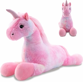 Unicorn Weighted Stuffed Animal 27in, 4.2 lbs Stuffed Unicorn Plush for Adult, Kids, Weight Unicorn Plush Animal Pillow Gifts on Christmas, Birthday, Valentine's Day