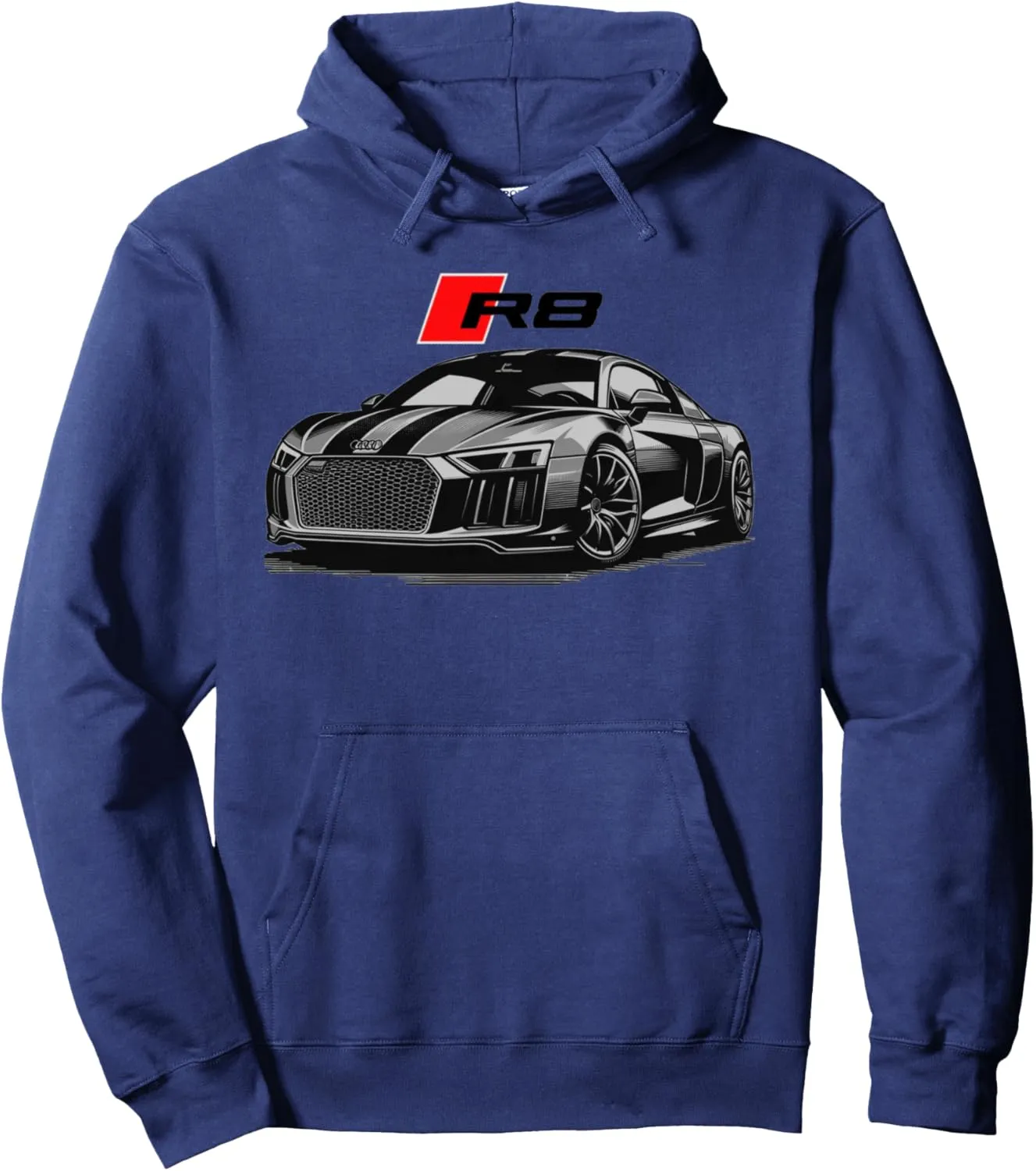 Unisex-Adults Blue Classic Fit Pullover Hoodie