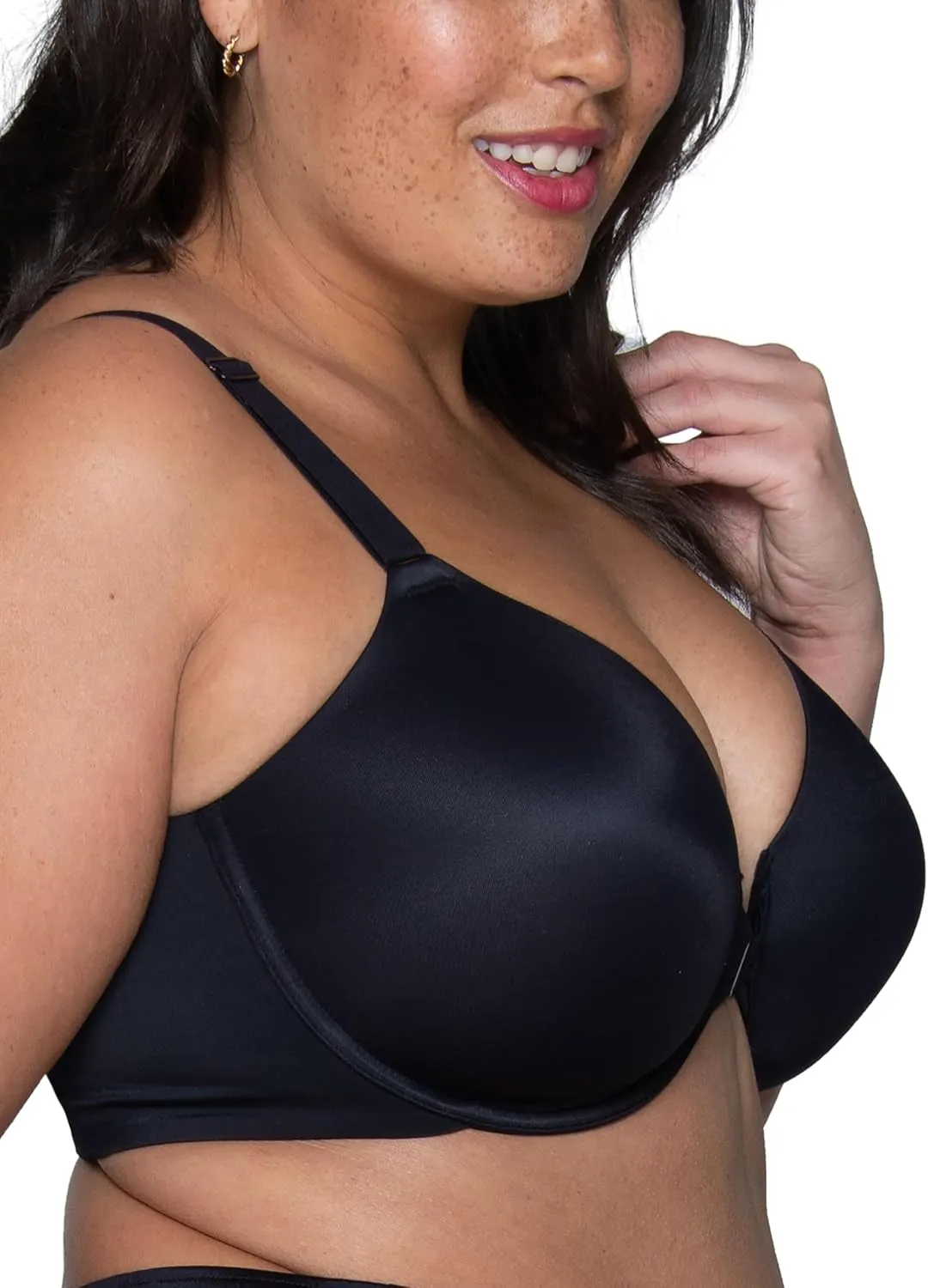 Vanity Fair Women's Full Figure Front Closure Bra, Beauty Back Smoothing, Lightly Lined Cups up to DDD
