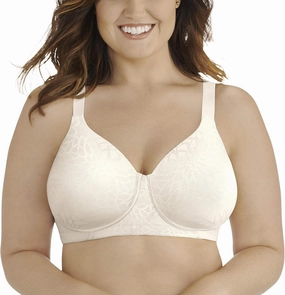 Vanity Fair Women's Beauty Back Full Figure Wirefree Bra (71380-Fashion Colors), Coconut White Lace, 42DD