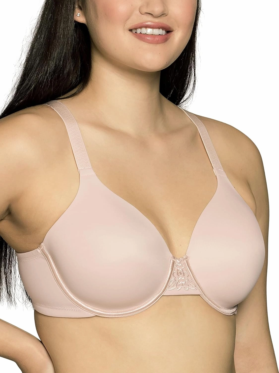 Vanity Fair Women's Full Figure Beauty Back Smoothing Bra, 4 Way Stretch Fabric, Lightly Lined Cups up to H