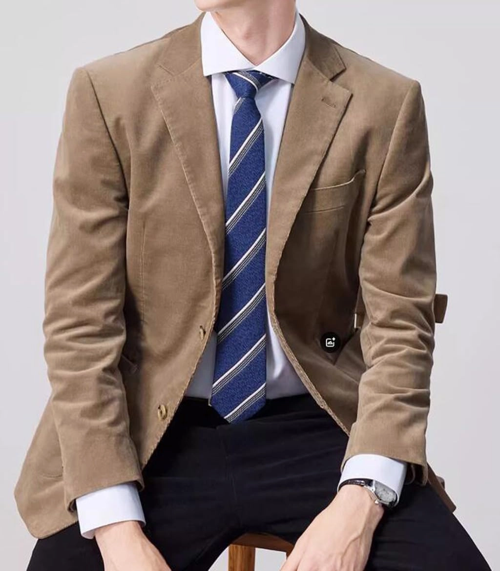 VENNYNG Classic Suede Suit Jacket for Kid Boy Day Children Formal Outfits School Activities Tailor-Made Fashion Blazer