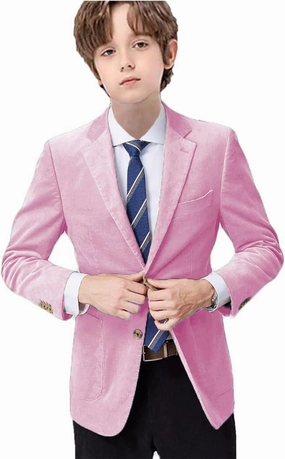 VENNYNG Classic Suede Suit Jacket for Kid Boy Day Children Formal Outfits School Activities Tailor-Made Fashion Blazer