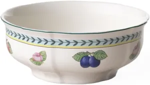 Villeroy & Boch French Garden Fleurence Round Vegetable Bowl, 8.25 in, Premium Porcelain, White/Multicolored