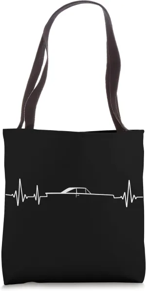 Vintage Car Guy Heartbeat Classic Car Enthusiast Car Show Tote Bag