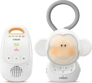 VTech DM1411 Audio Baby Monitor & Portable Soother Dual-Unit Rechargeable Battery, Long Range, Soft-Glow Night Light, Soothing Sounds & Lullabies, Digital Wireless Transmission, Sound Indicator