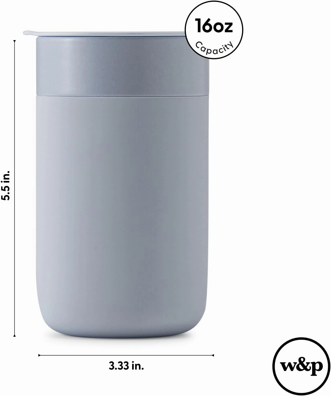 W&P Porter Ceramic Mug w/ Protective Silicone Sleeve, Terrazzo Charcoal 16 Ounces | On-the-Go | Reusable Cup for Coffee or Tea | Portable | Dishwasher Safe