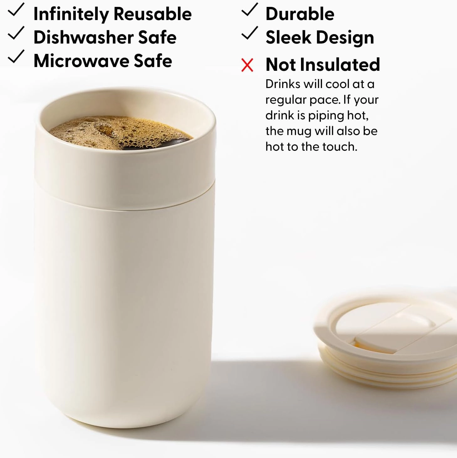 W&P Porter Ceramic Mug w/ Protective Silicone Sleeve, Terrazzo Charcoal 16 Ounces | On-the-Go | Reusable Cup for Coffee or Tea | Portable | Dishwasher Safe