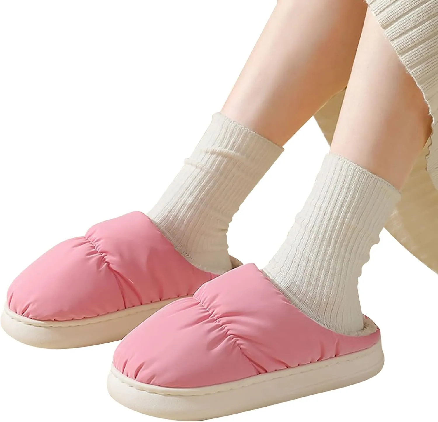 Warm Heated Slippers, USB Electric Foot Warmer Microwavable Slippers Rechargeable Heating Insole Bootie Slippers for Men Women Bed Under Desk Home Indoor