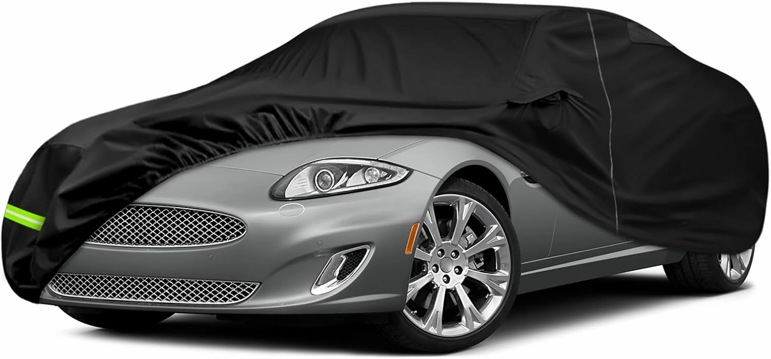 Waterproof Car Cover Compatible with 2006-2015 Jaguar XK/XKR Accessories, All Weather Classic Car Covers with Inner Cotton&Zipper Door for Snow Rain Protection