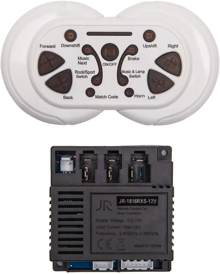 WELLYE JIARUIXIN JR-1816RXS-12V Kids Powered Ride on car 2.4G Bluetooth Remote Control and Receiver Kit Controller Control Box Accessories for Children Electric Ride On Car Replacement Parts