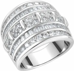 Wide Wedding Bands for Women AAAAA Cubic Zirconia Engagement Bridal Eternity Stackable Rings White Gold Size 5-10