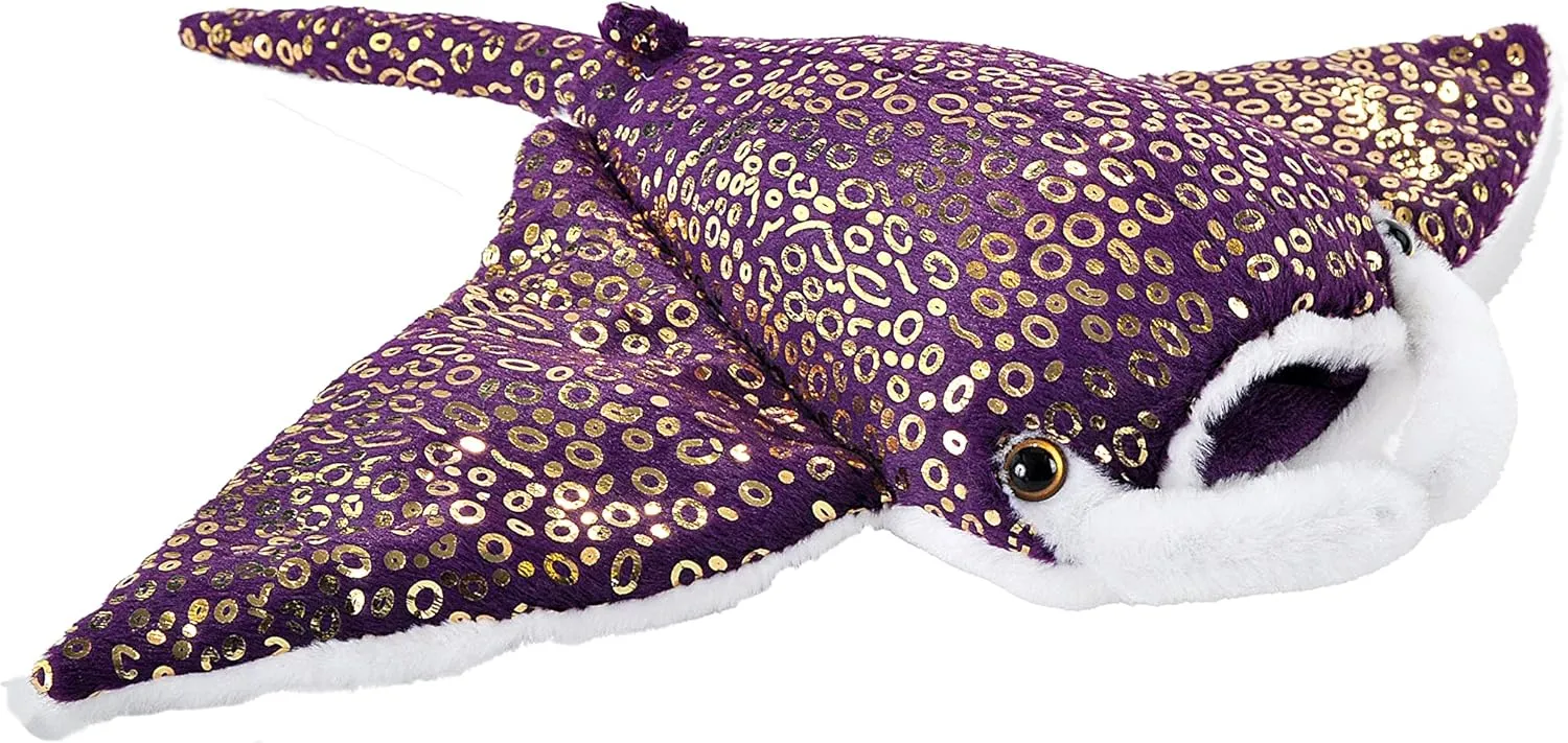 Wild Republic Stingray, Foilkins, Stuffed Animal, 12 inches, Gift for Kids, Plush Toy, Fill is Spun Recycled Water Bottles