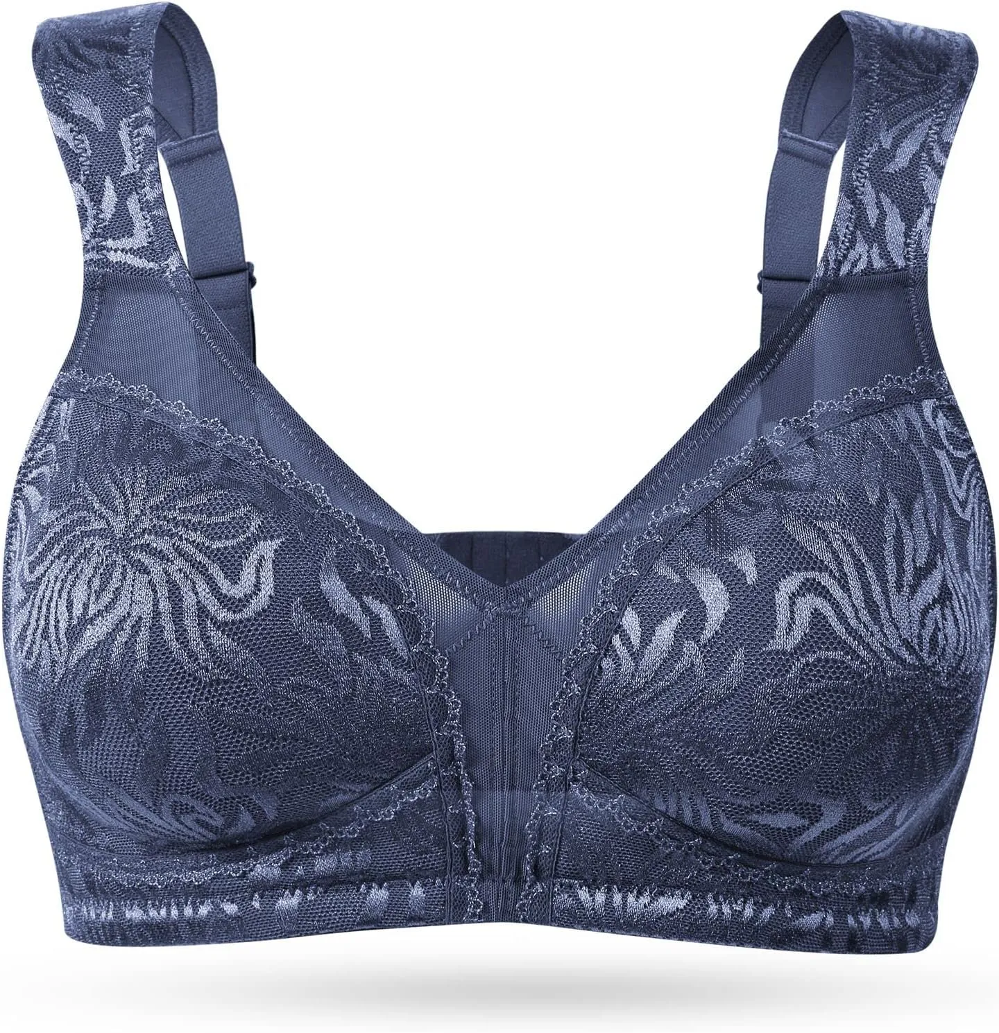 Wingslove Women's Full Coverage Non Padded Comfort Minimizer Wire-Free Bra Plus Size