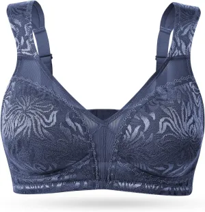 Wingslove Women's Full Coverage Non Padded Comfort Minimizer Wire-Free Bra Plus Size