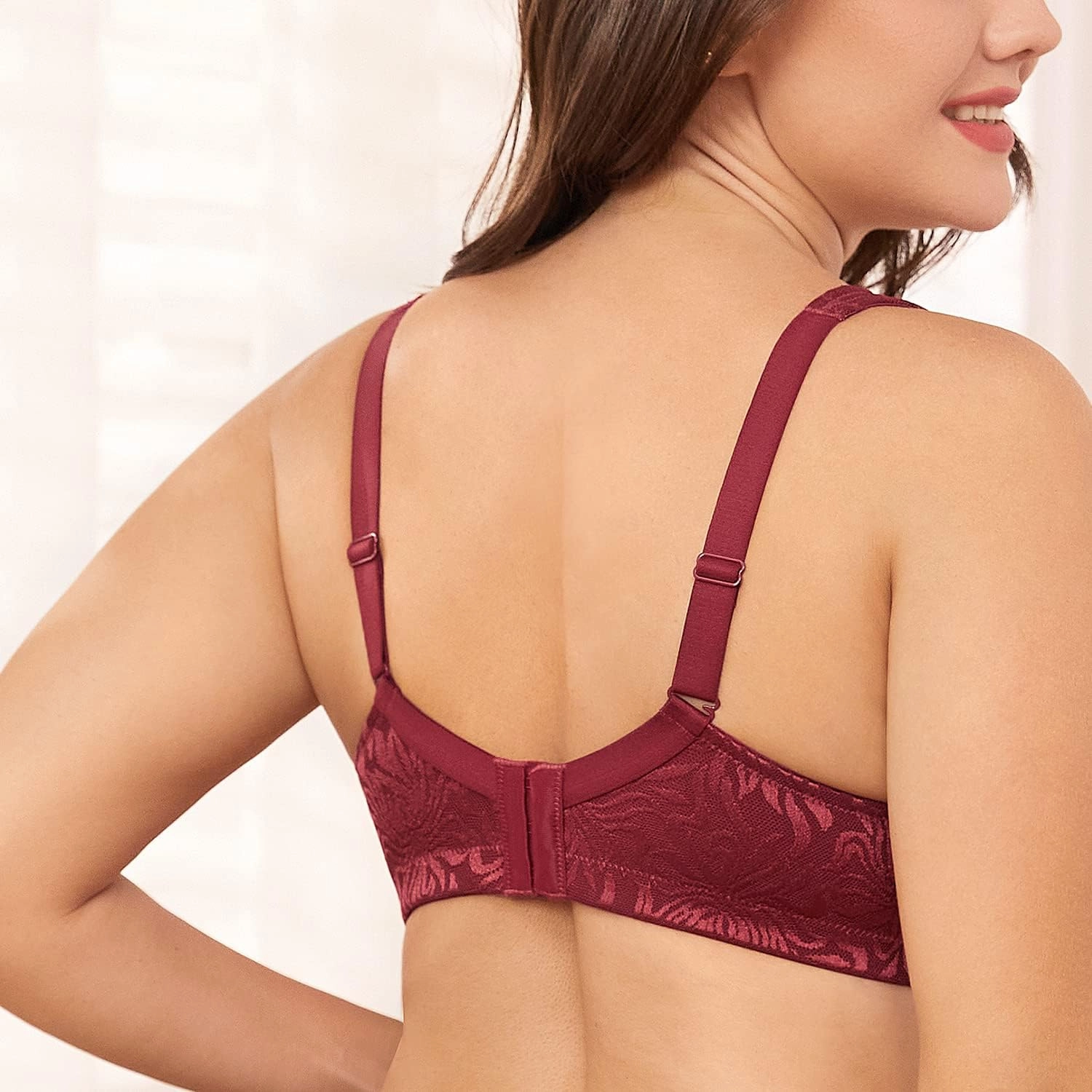 Wingslove Women's Full Coverage Non Padded Comfort Minimizer Wire-Free Bra Plus Size