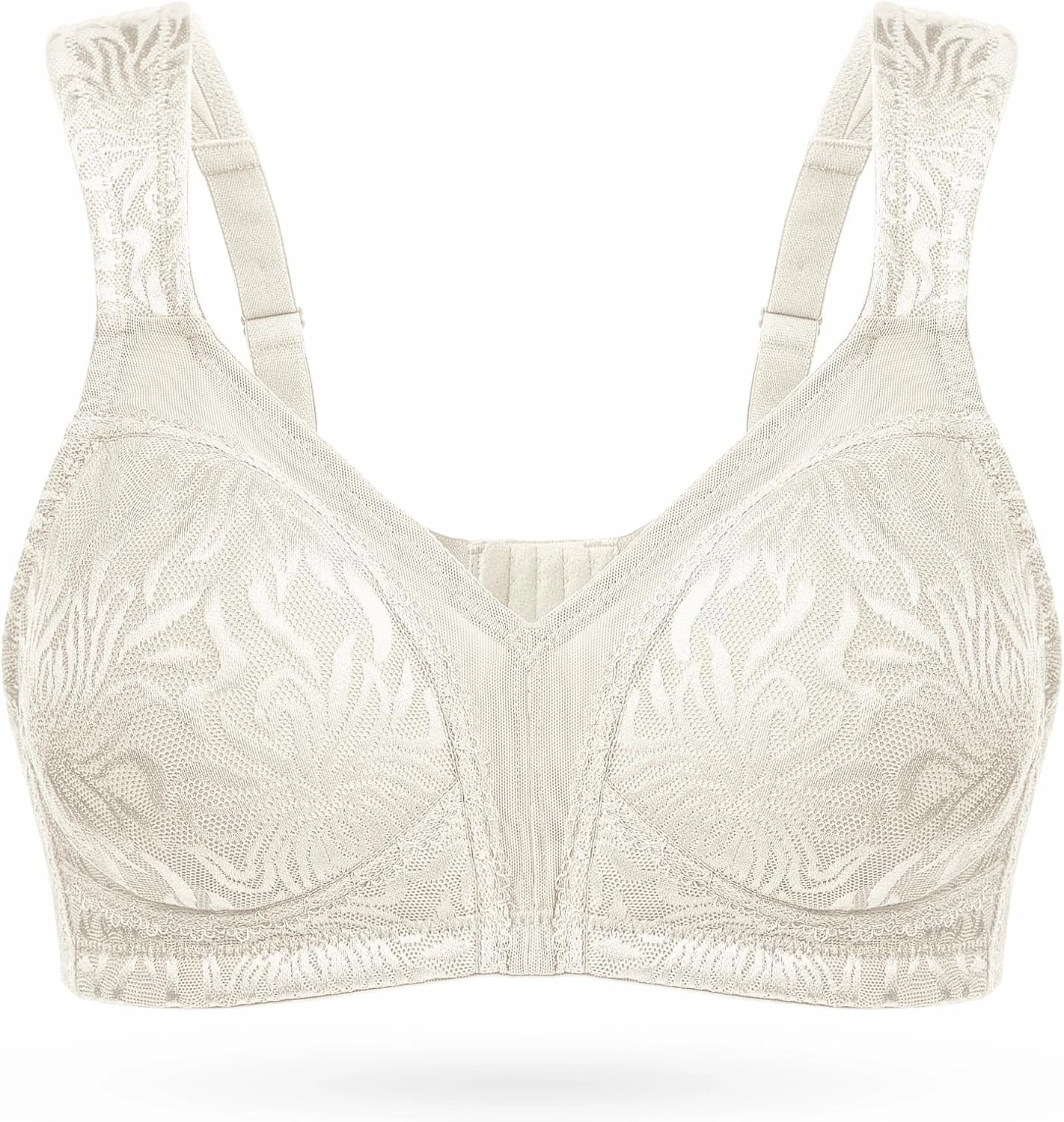 Wingslove Women's Full Coverage Non Padded Comfort Minimizer Wire-Free Bra Plus Size