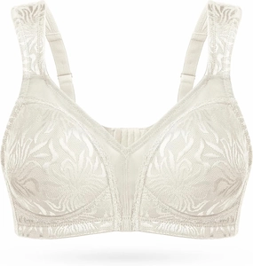 Wingslove Women's Full Coverage Non Padded Comfort Minimizer Wire-Free Bra Plus Size