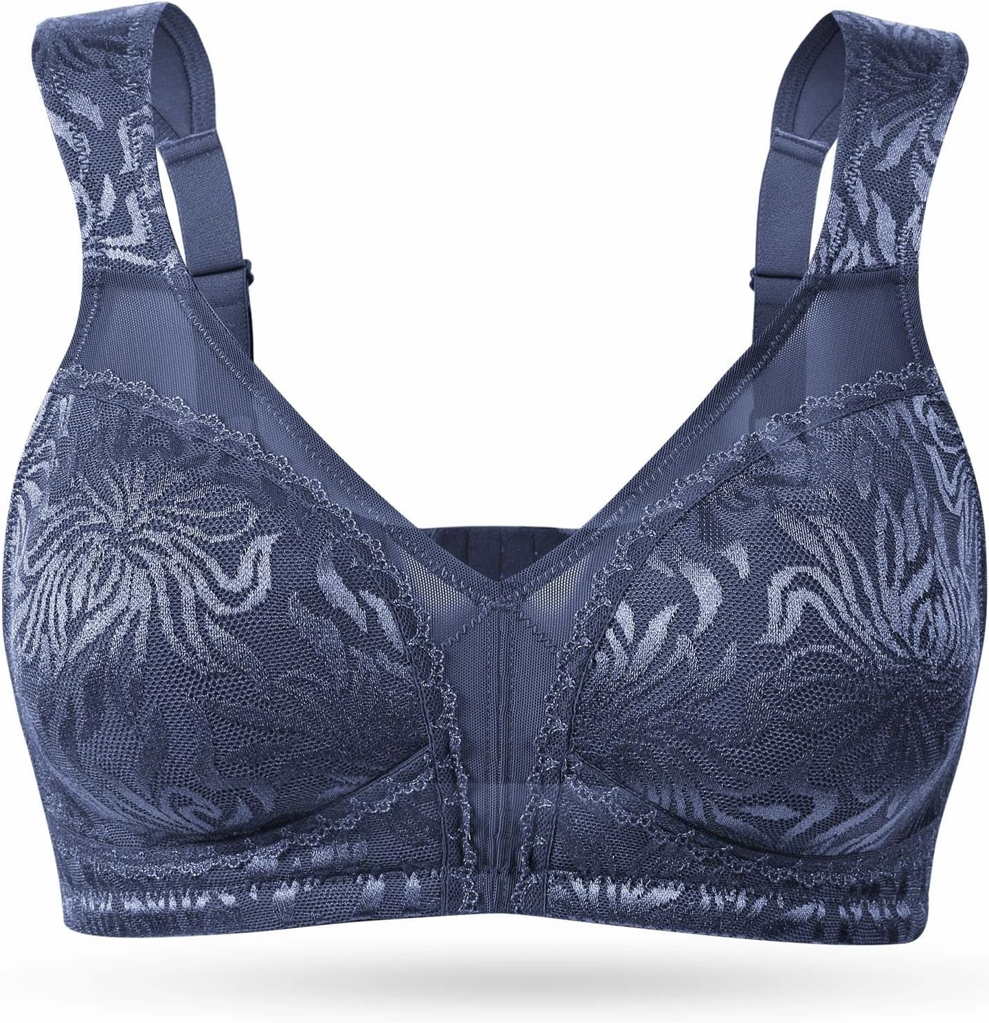Wingslove Women's Full Coverage Non Padded Comfort Minimizer Wire-Free Bra Plus Size