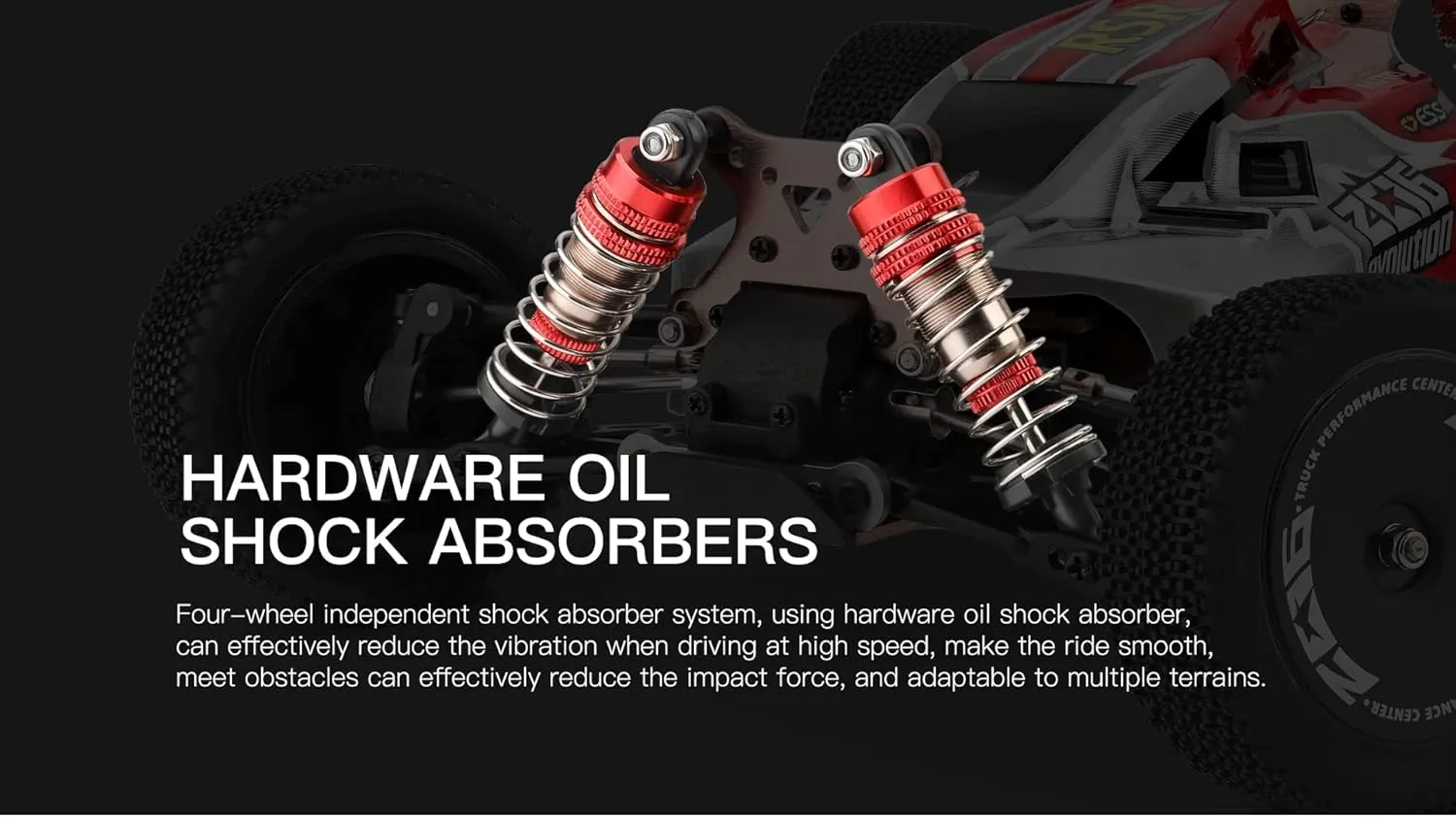 WLtoys High-Speed RC Car 144001 1:14 60KM/H 2.4G RC Car 4WD Electric High Speed Off-Road Remote Control Racing Drift Toys Car 1/14 for Children (144001 1500 2200)
