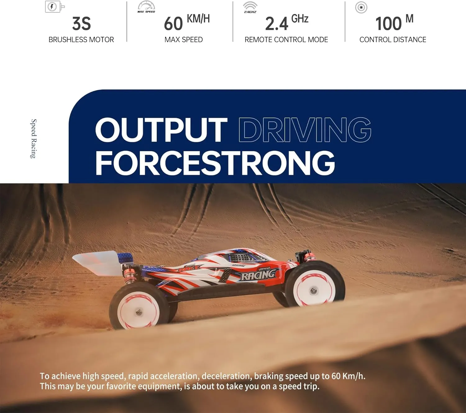 WLtoys xks 124008 60KM/H RC Car with 3S Battery Professional 1:12 Racing Car 4WD Brushless Electric High Speed Drift Remote Control Toys-1B(2000mAh)