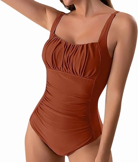 Women One Piece Backless Bikini Swimsuit Hawaiian Beach Sexy Push Up Padded Beachwear High Waiste Casual Bathing Suit