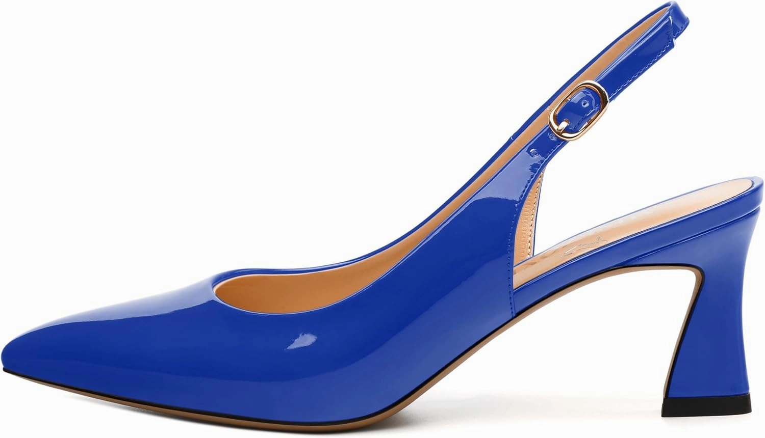 Women's Pumps Slingback Kitten Heels for Women Closed Pointed Toe Backless Pumps Wedding Party Dress Pumps Shoes