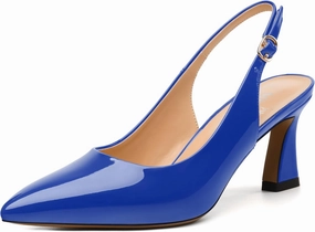 Women's Pumps Slingback Kitten Heels for Women Closed Pointed Toe Backless Pumps Wedding Party Dress Pumps Shoes