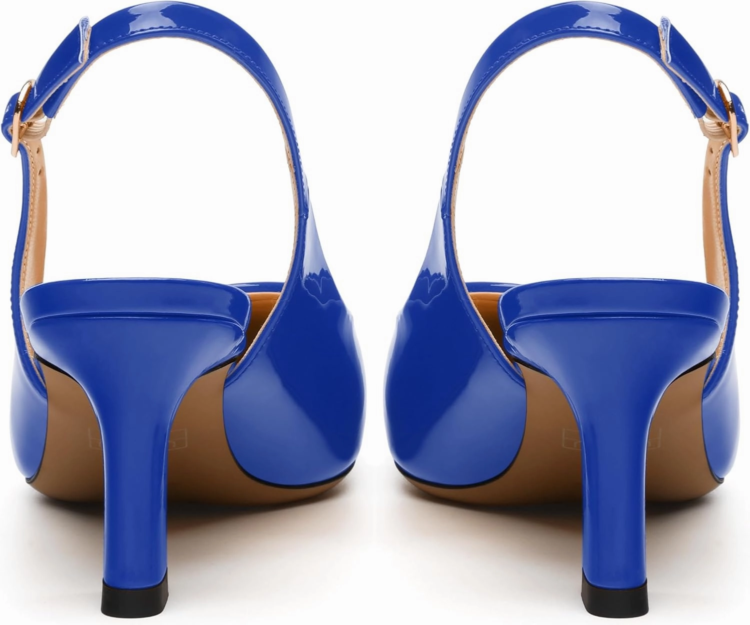 Women's Pumps Slingback Kitten Heels for Women Closed Pointed Toe Backless Pumps Wedding Party Dress Pumps Shoes