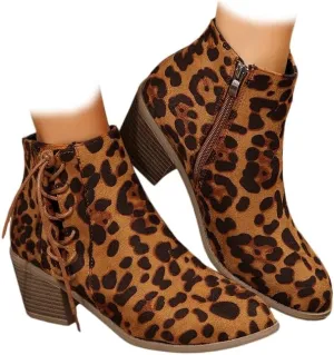 Women's Low Heel Ankle Boot - Casual Zipper Tassel Ankle Boots - Comfortable Everyday Round Toe Bootie