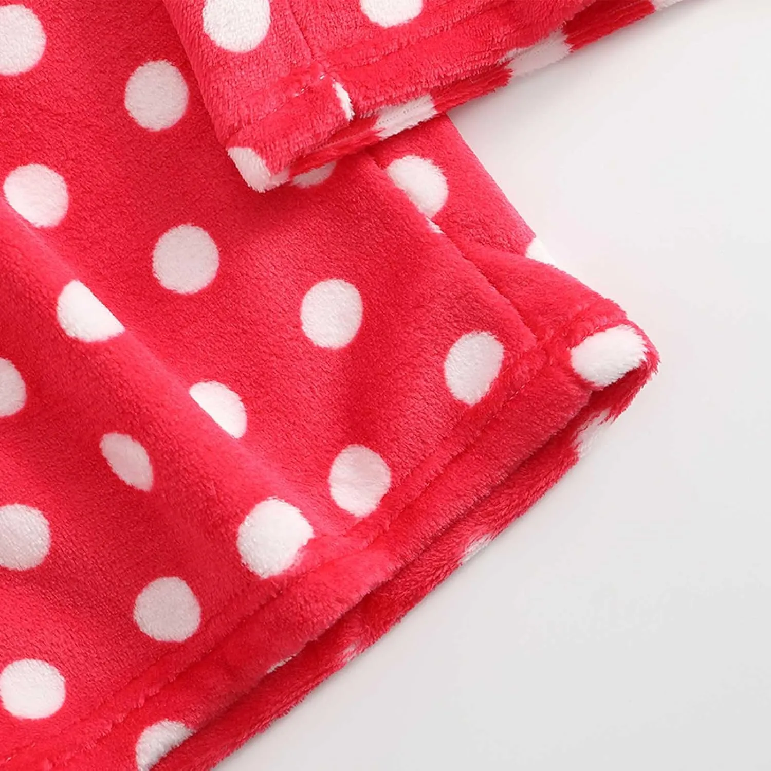 Womens Polka Dot Print Plush Pajama Pants Winter Warm Fleece Fuzzy Pj Bottoms Wide Leg Cozy Lounge Pants Sleepwear
