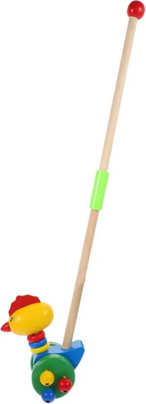 Wooden Animal Push Cartoon for Boy Girl Months Up Craftsmanship Fun Playtime