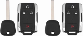 X AUTOHAUX M3N-32337100 315MHz Keyless Entry Remote Ignition Transponder Key Fob for Chevrolet Silverado for GMC Sierra 2014-2018 for GMC Canyon 2015-2021 4 Buttons 2pcs