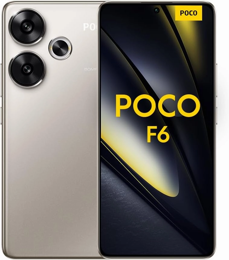 Xiaomi Poco F6 5G   4G LTE 256GB   8GB Global Version Unlocked 6.67" 120Hz 50Mp Triple Camera (Tmobile Mint Tello & Global)   (w/Fast Car 51W Bundle) (Titanium Global ROM)