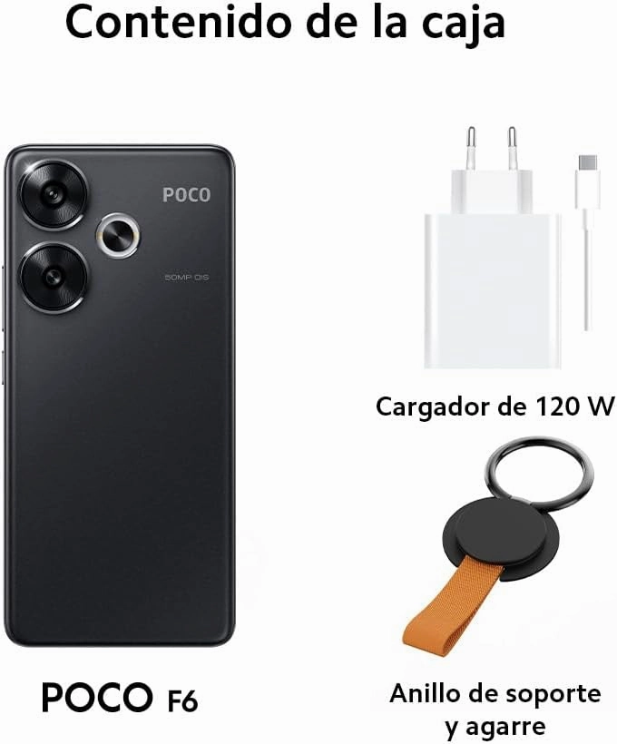Xiaomi Poco F6 5G   4G LTE 256GB   8GB Global Version Unlocked 6.67" 120Hz 50Mp Triple Camera (Tmobile Mint Tello & Global)   (w/Fast Car 51W Bundle) (Titanium Global ROM)