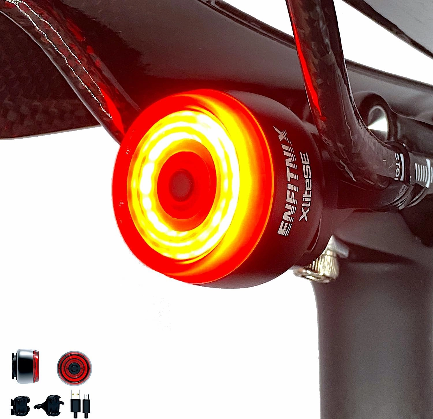Xlite SE Smart Bike Light, Automatic Brake-Sensing Taillight, Ultra-high Visibility, Auto On/Off, USB-C Rechargeable Ultra-Long Standby, IPX6 Waterproof, 3 Lighting Modes, Lightweight Design.