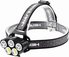 XPE COB Headlight Built-in Rechargeable Headlight Lightweight 5LED Induction Headlight Red Light Induction Strong Light Headlight