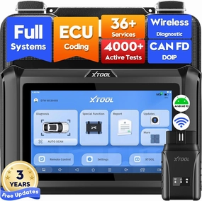 XTOOL D7W Wireless OBD2 Scanner Diagnostic Tool 2025 Upgraded Ver. of D7, Bidirectional Scan Tool, ECU Coding, 36  Resets, CAN FD & DoIP, All System Scanner for Car with 3-Year Update