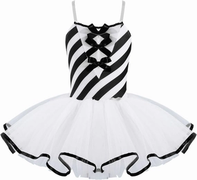 Yartina Kids Girls Christmas Mrs Santa Costume Sequins Striped Print Dance Tutu Leotard Dress Figure Ice Skating Outfits
