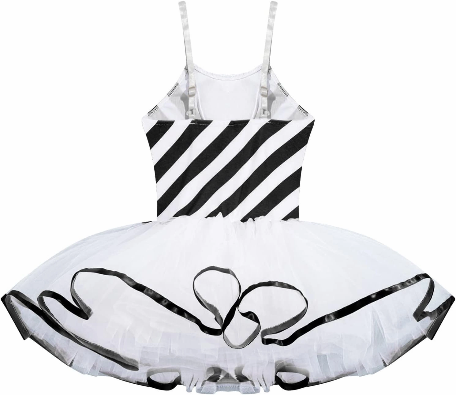 Yartina Kids Girls Christmas Mrs Santa Costume Sequins Striped Print Dance Tutu Leotard Dress Figure Ice Skating Outfits