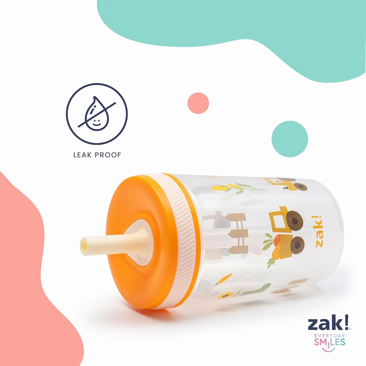 Zak Designs Disney Moana 2 Kelso Toddler Cups For Travel or At Home, 15oz 2-Pack Durable Plastic Sippy Cups With Leak-Proof Design is Perfect For Kids (Moana, Maui, Simea)