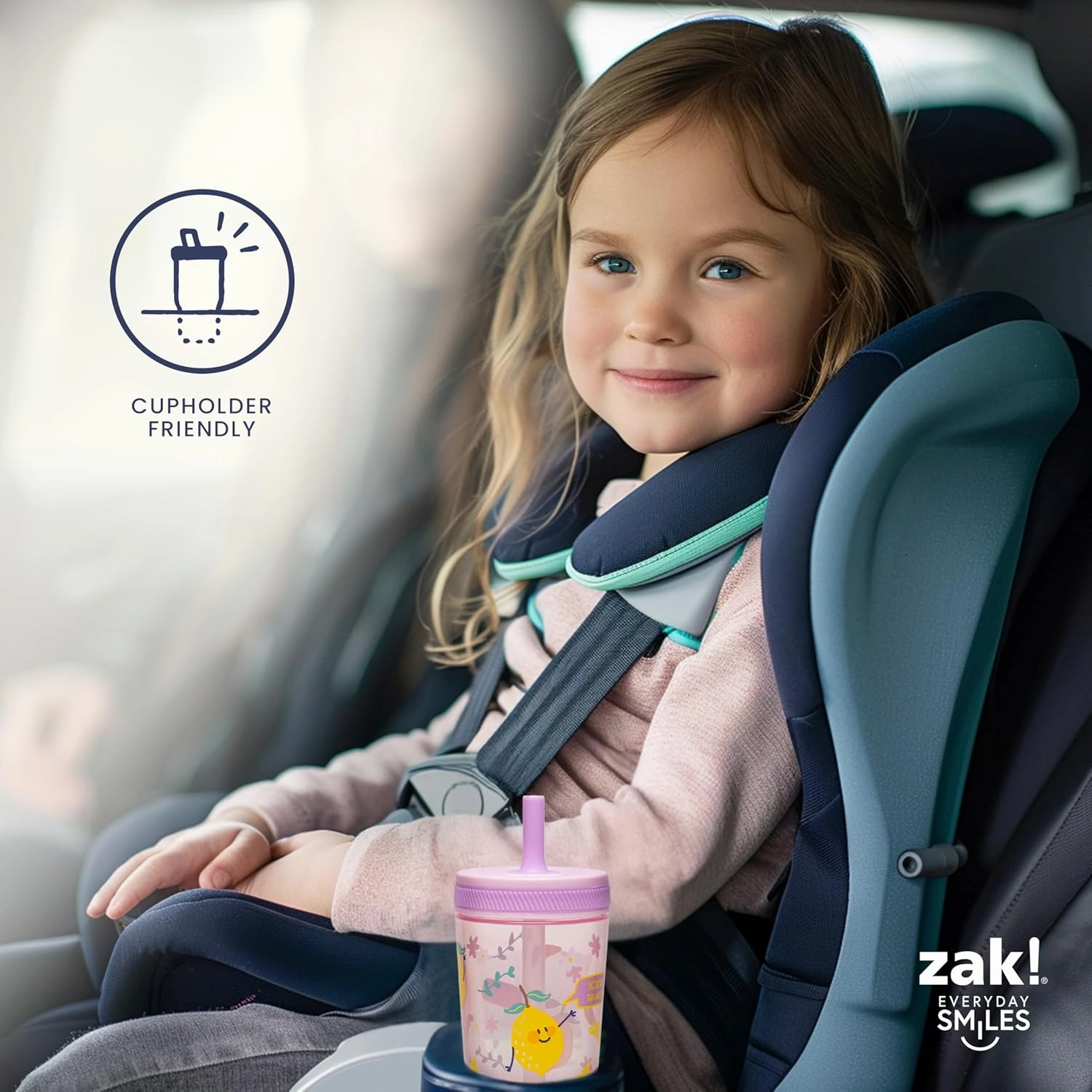 Zak Designs Disney Moana 2 Kelso Toddler Cups For Travel or At Home, 15oz 2-Pack Durable Plastic Sippy Cups With Leak-Proof Design is Perfect For Kids (Moana, Maui, Simea)