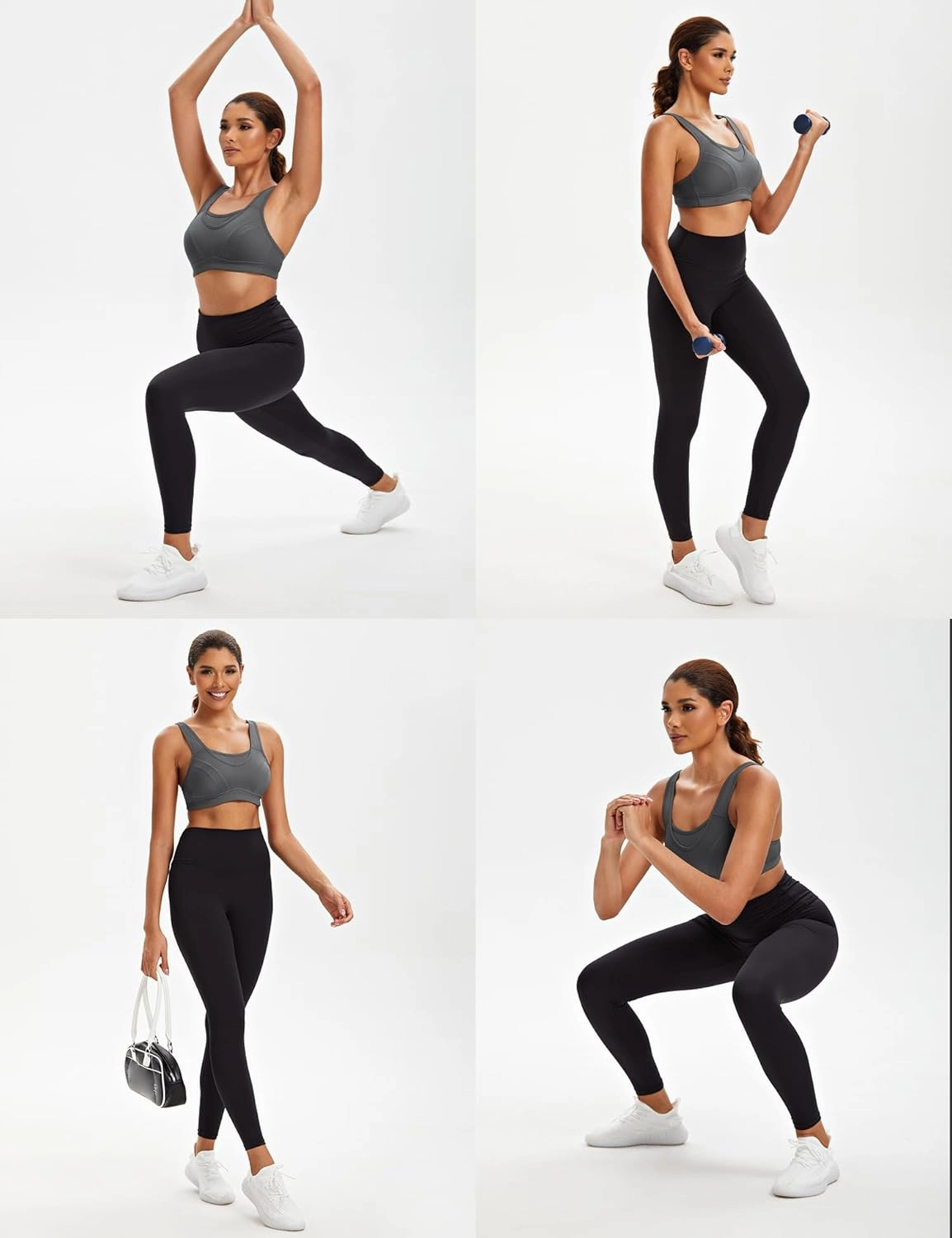 ZeroBound Women's Sports Bra High Impact Large Bust Full Coverage Workout Bras Adjustable Wirefree NO Padded Bra