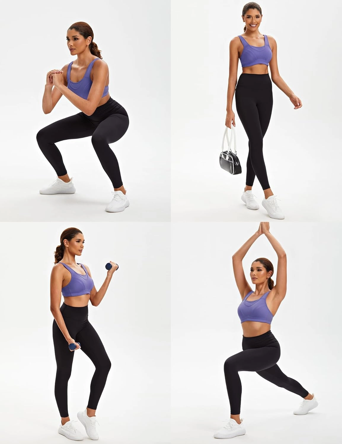 ZeroBound Women's Sports Bra High Impact Large Bust Full Coverage Workout Bras Adjustable Wirefree NO Padded Bra