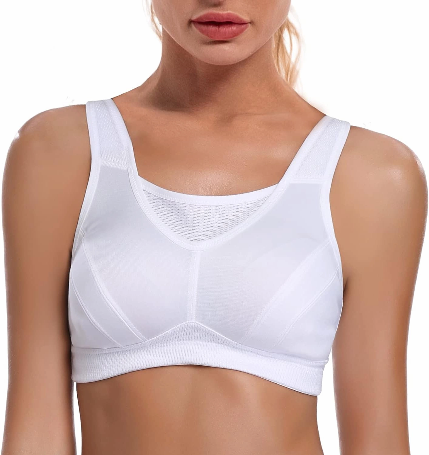 ZeroBound Women's Sports Bra High Impact Large Bust Full Coverage Workout Bras Adjustable Wirefree NO Padded Bra